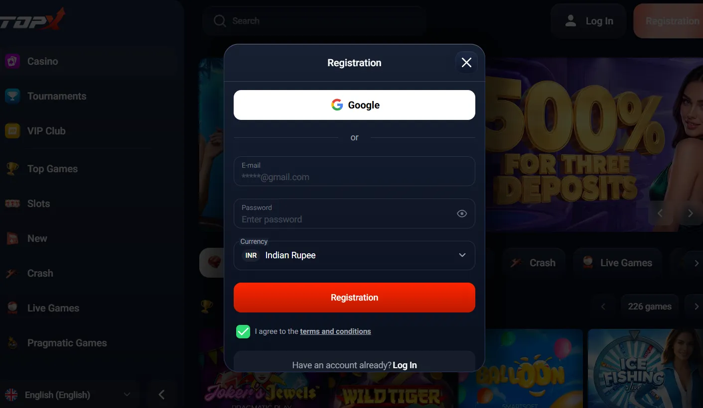TopX login: why an account unlocks real-money play